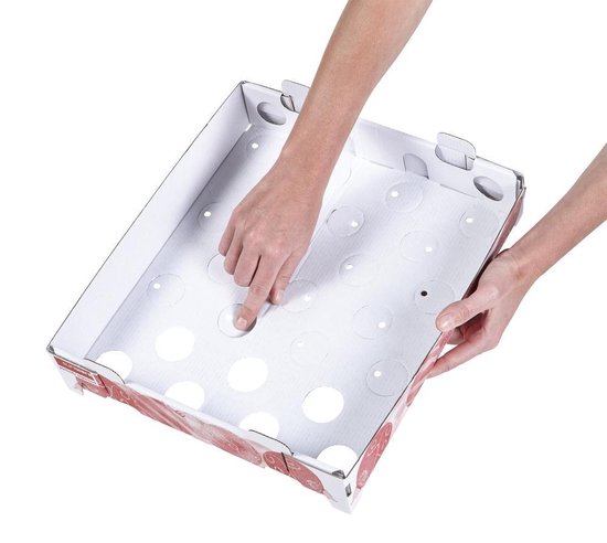Set van 4-Nesta kerst opbergbox 51L met trays voor 40 kerstballen trans
