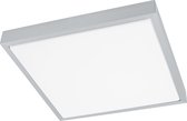 EGLO Idun 1 - Wand/Plafondlamp - LED - 380X380mm. - Aluminium-Geborsteld - Wit