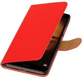 Mobieletelefoonhoesje.nl - Huawei Ascend G6 4G Hoesje Effen Bookstyle Rood