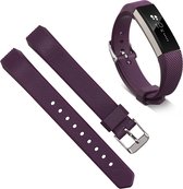 Siliconen Horloge Band Voor Fitbit Alta HR - Armband Polsband Strap / Sportband - Small/Large - Donker Blauw