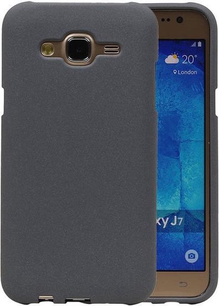 Grijs Zand TPU back case cover hoesje voor Samsung Galaxy J7