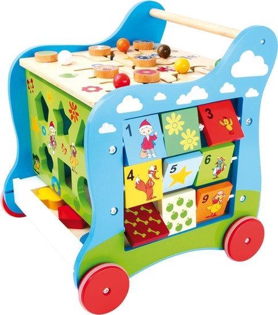 Loopwagen hout met activiteiten (baby walker) - Klaas Vaak - Houten  speelgoed vanaf 1 jaar | bol.com