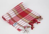 Hamamdoek, Hammamdoek "Classic" Rood geruit (80x170 cm)