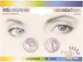 Pretty eyes daglens violet 2 stuks - Kleurlenzen