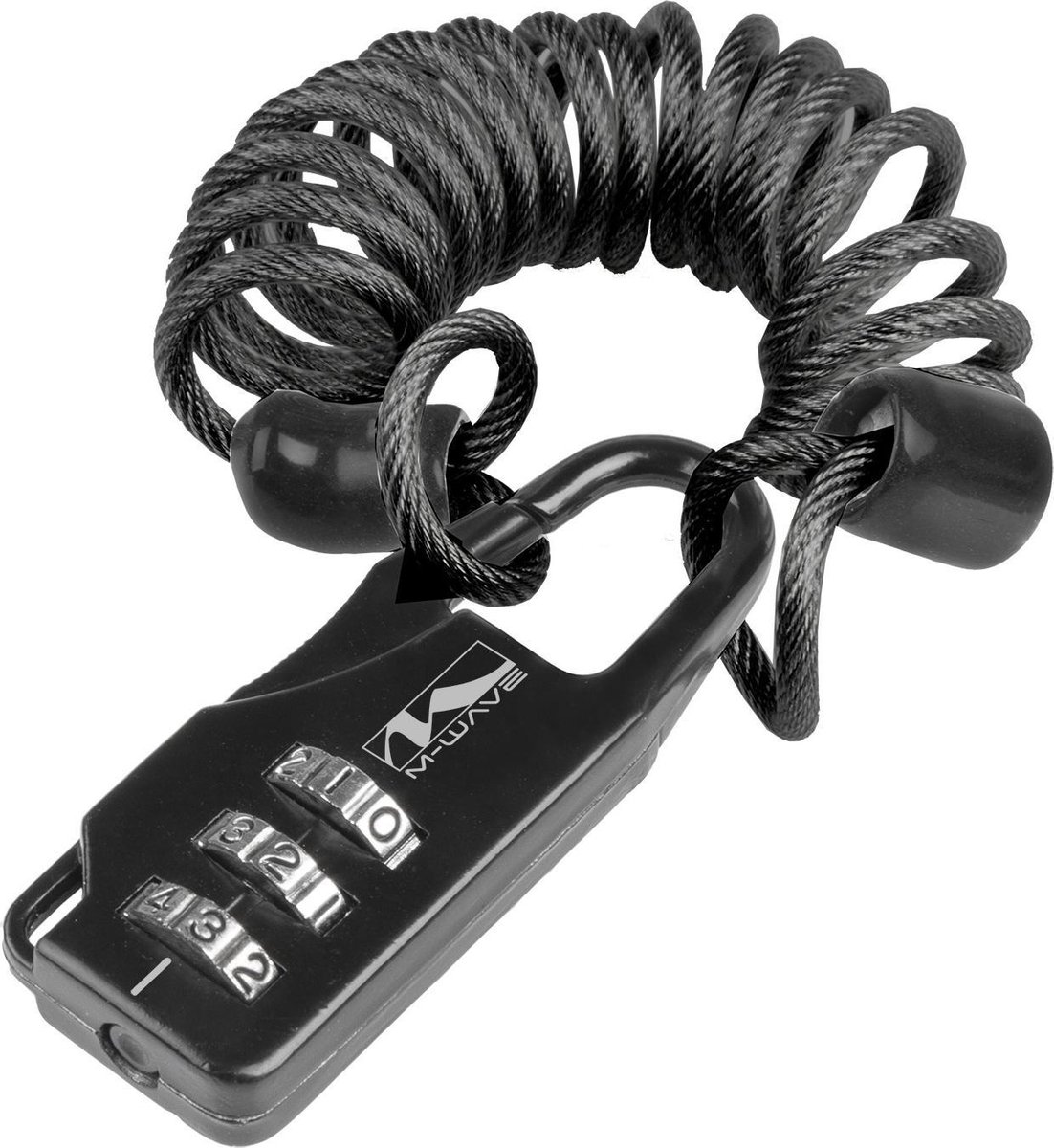 M-wave Spiraalslot Pd 3l Met Beveiligingscode 1200 X 3 Mm Zwart