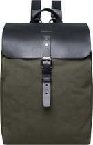 Sandqvist Rugzak Alva Beluga Duurzaam Canvas en Leder - Groen 11 Lt