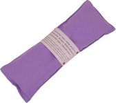 Oogkussen van biologisch katoen van Yogi & Yogini, gevuld met rijk geurende lavendel en lijnzaad, in de kleur violet, 140 gram