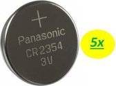 5x Panasonic CR2354 3Volt Lithium knoopcel batterij voor o.a. Polar CS600X, CS500 en CS400