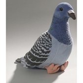 Pluche blauwe duif knuffel 24 cm