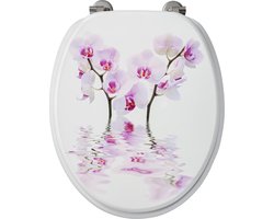 Allibert wc-bril ORCHIDEE  - MDF -  verchroomde scharnieren - Decor