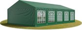 Partytent feesttent 5x10 m tuinpaviljoen -tent PVC 700 N in donkergroen waterdicht