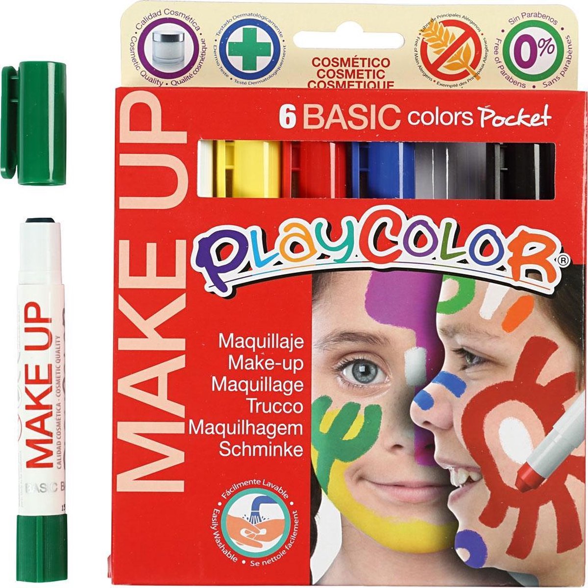Playcolor Make up kleuren assorti basis 6x5gr
