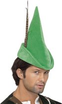 Luxe groene Robin Hood hoed voor volwassenen