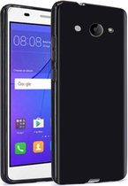 Zwart TPU Siliconen Case Telefoonhoesje voor Huawei Y3 2017
