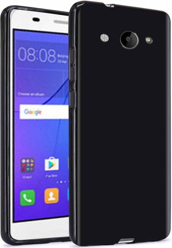 Niet ingewikkeld schelp Rimpelingen Zwart TPU Siliconen Case Telefoonhoesje voor Huawei Y3 2017 | bol.com