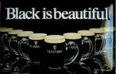 Wandbord guiness black is beautifull -20x30cm- relief