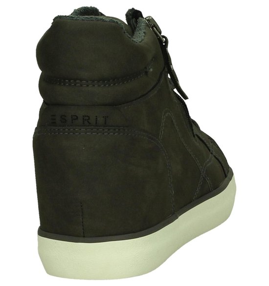 Esprit - 087ek1w028 - Sneaker met sleehak - Dames - Maat 39 - Grijs - 025  -Brown Grey | bol.com