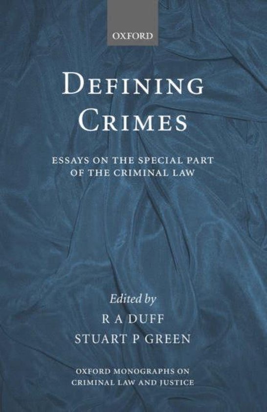 Defining Crimes 9780199269228 R.A. Duff, Stuart Green Boeken