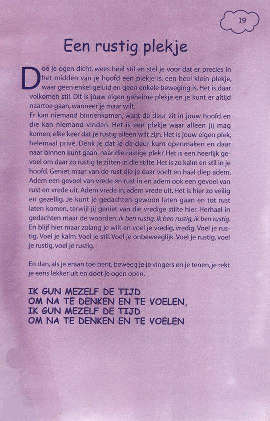 Pagina 19 van 'De wens ster' met tekst en een illustratie van een rustige plek.
