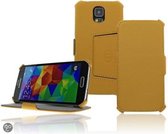 Bookcase Flip Cover met Standfunctie Samsung Galaxy S5 Glamour Gold
