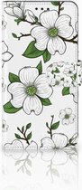 Geschikt voor Samsung A7 (2018) Hoesje Design Dogwood Flowers