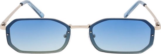 Icon Eyewear Zonnebril OLLIE - Mat goudkleurig montuur - Blauw met gele glazen