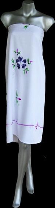 Sarong Pareo StrandLaken Hamamdoek Handgeschilderde Bloemen Paars 100% Beste Kwaliteit Rayon Viscose Wikkeljurk Wikkelrok 115 * 180 cm