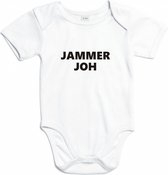 Rompertjes baby met tekst - Jammer Joh - Romper wit - Maat 74/80
