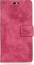 Shop4 - iPhone Xs Max Hoesje - Wallet Case Vintage Roze