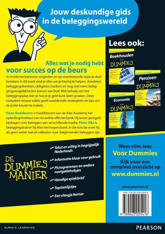 Beleggen voor Dummies, 3/e 9789043025416 Hans Oudshoorn