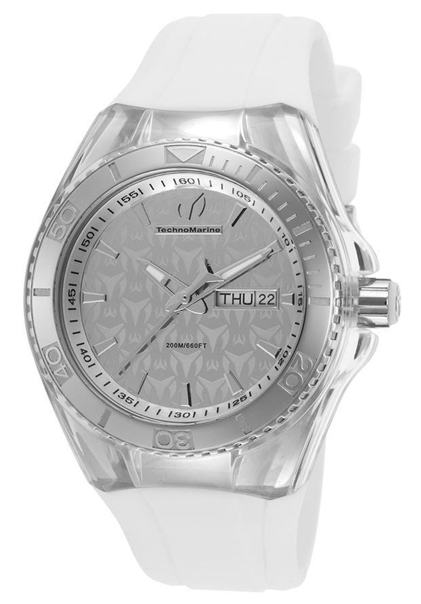 TechnoMarine Cruise Monogram 113003 - Horloge - Kunststof - Wit - 40 mm