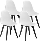 Design stoel Lendava 4 stuks set - wit en zwart