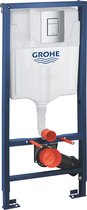 GROHE Rapid SL 3-in-1 set voor hangende wc - Met wandbevestigingsset - Incl. chromen Skate Cosmopolitan bedieningsplaat