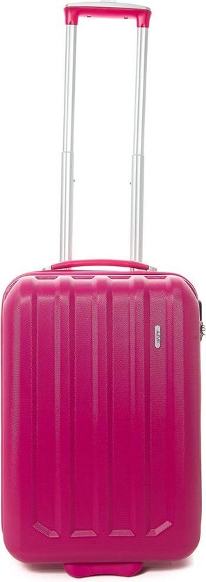 Continentaal Scheermes dun Line handbagagekoffer - goedkope lichtgewicht trolley - roze | bol.com