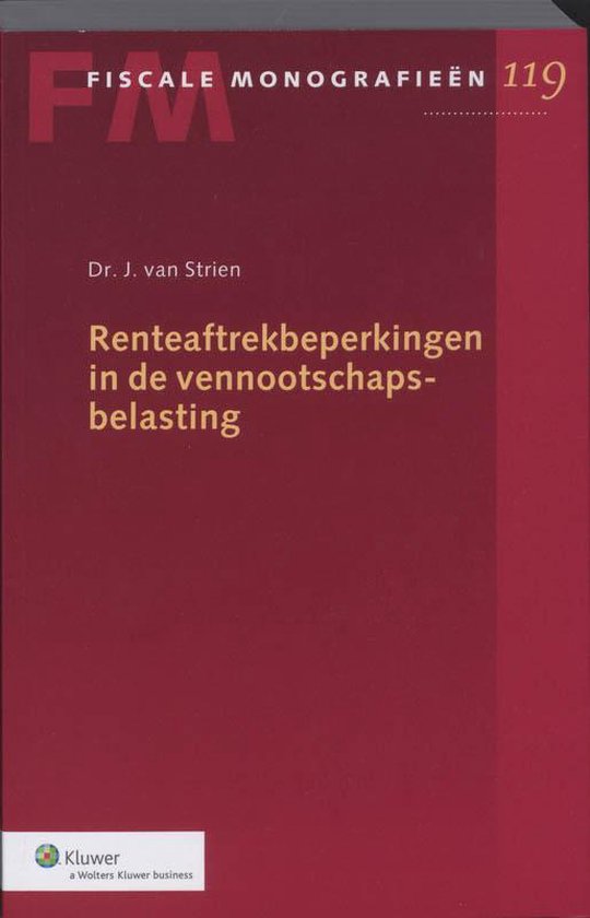 Renteaftrekbeperkingen in de vennootschapsbelasting - cover