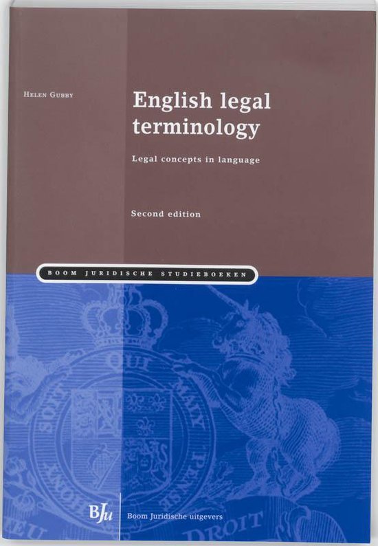 Cover van het boek 'English legal terminology / druk 2' van H. Gubby
