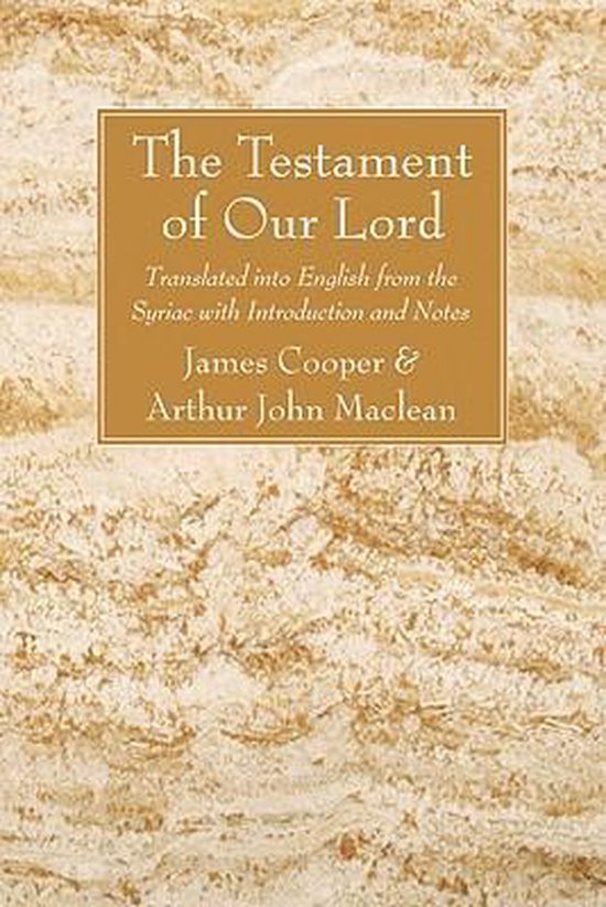 Boek cover The Testament of Our Lord van James Cooper (Paperback)