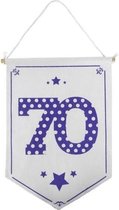 70e verjaardag versiering vlaggetje/vaantje
