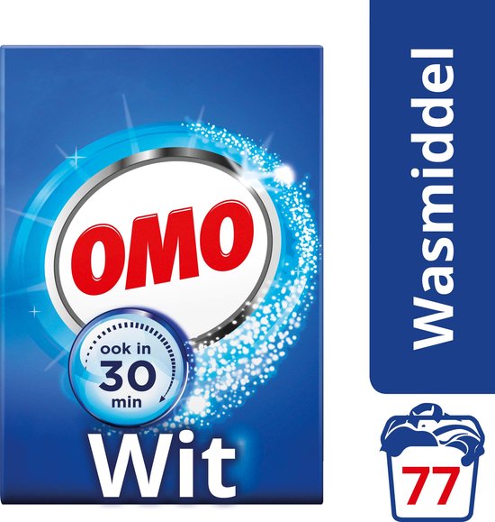 Omo Wit Waspoeder - 77 wasbeurten - 4.389 kg - Wasmiddel