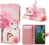 Qissy Tree And House Portemonnee case cover voor Samsung Galaxy A3 2016