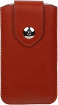 BestCases.nl Samsung Galaxy S2 Plus - Universele Luxe Leder look insteekhoes/pouch - Bruin Medium