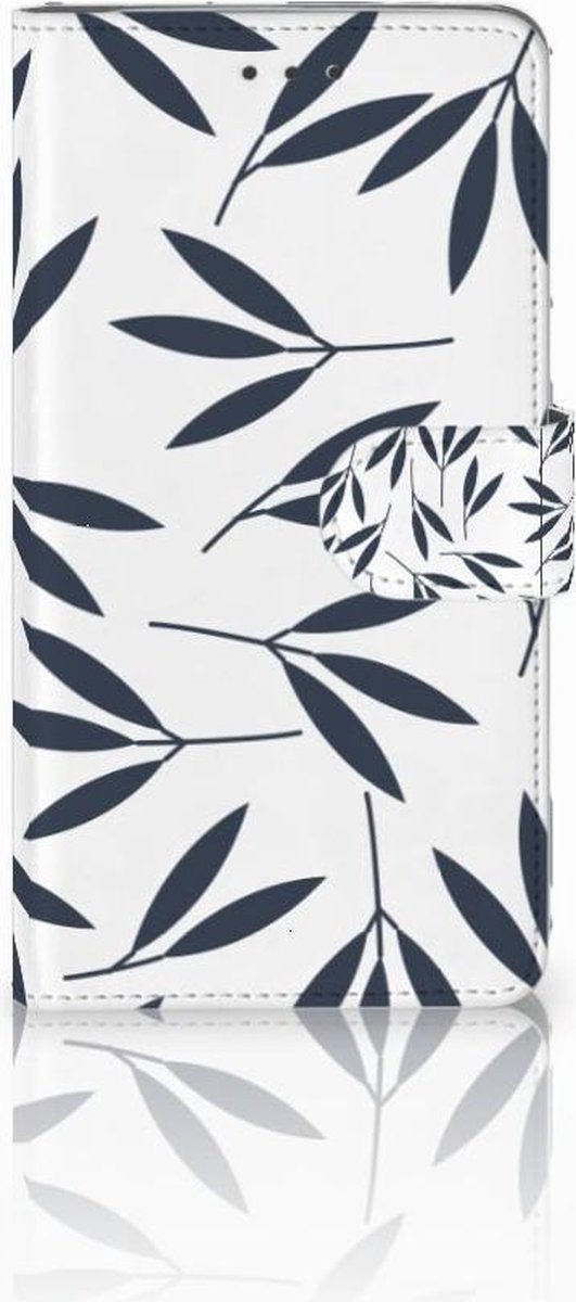 Samsung Galaxy J7 2016 Hoesje Leaves Blue