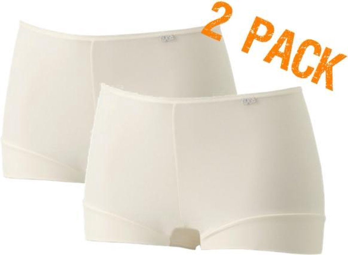 Avet | Dames Boxershorts | Microvezel | maat S | Ivoor | 2-Pack