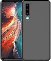 Ultradunne TPU Case | Huawei P30 | Zwart | Mat Finish Cover | Magneet geïntegreerd voor autohouder - Magnetisch Hoesje