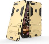 Armor Kickstand Back Cover - Huawei Y7 (2018) Hoesje - Goud