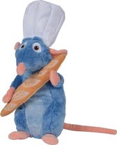 Remy Ratatouille knuffel met stokbrood 30 cm groot