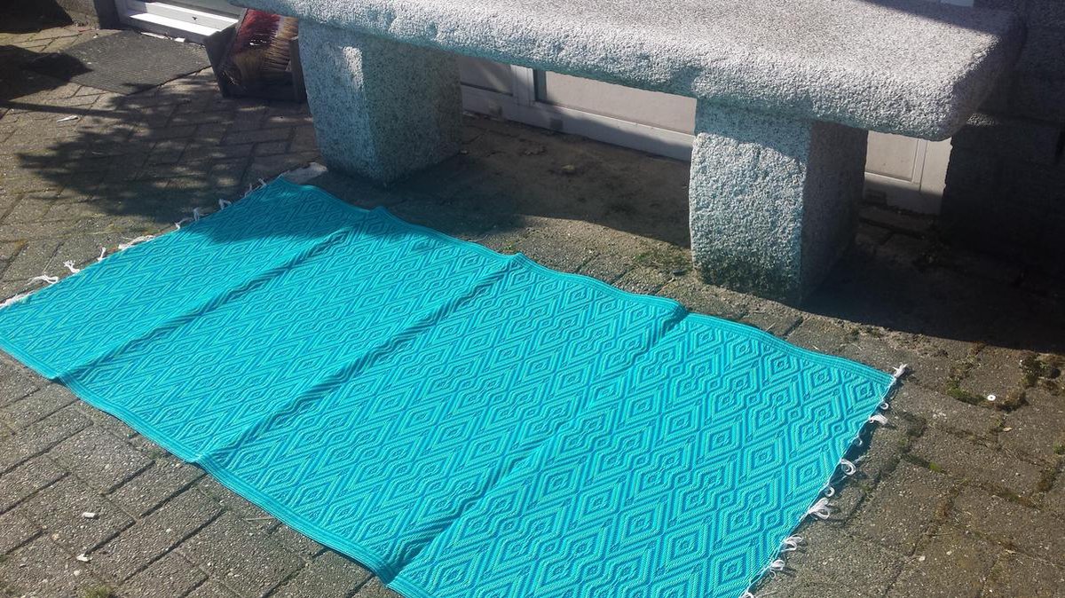 Balkon kleed blauwturquoise / tuin kleed / buiten kleed 1.80