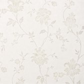 Dutch Wallcoverings vliesbehang bloem - beige/wit
