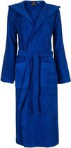 Unisex badjas kobaltblauw - badstof katoen - sauna badjas capuchon - maat 2XL
