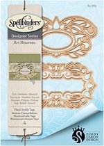 Spellbinders - Art Nuveau Collection - Shapeabilities Die - Floral Swirls Tags. S4-665.